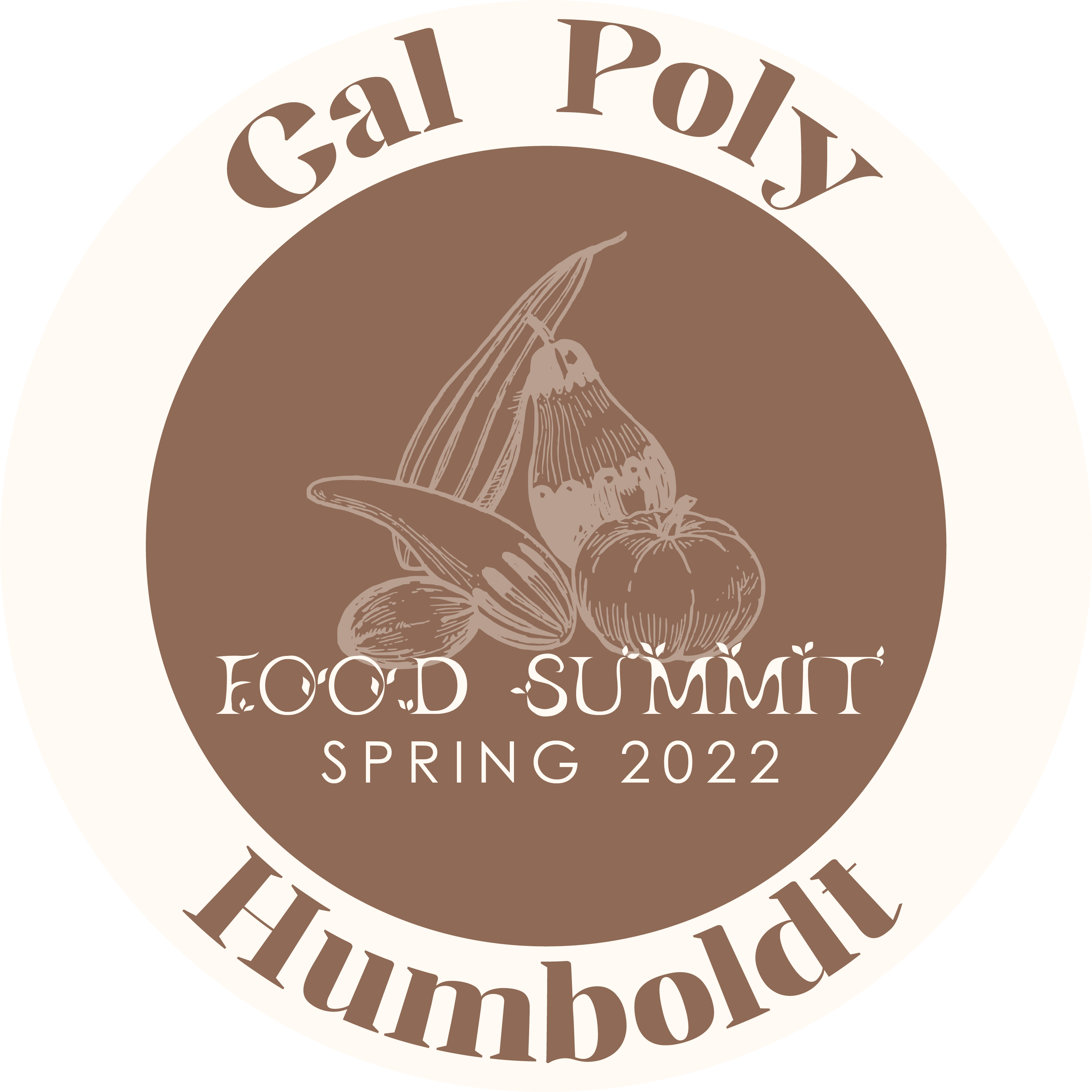 "Cal Poly Humboldt Food Summit Spring 2022" logo.